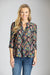 APNY Leaf Print V-neck With Tassel Shirt at ooh la la! in Grapevine TX 76051