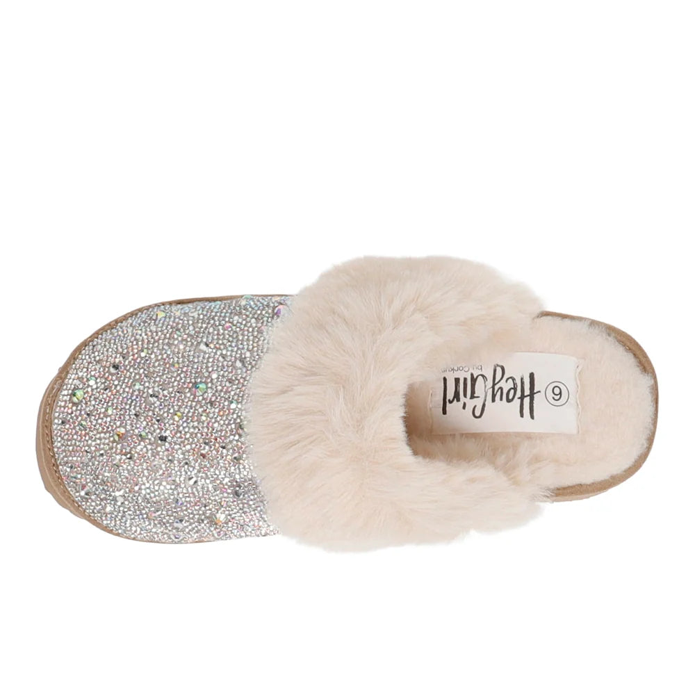Corky’s Lets Order In Rhinestone Slippers in clear rhinestones at ooh la la! in Grapevine TX 76051