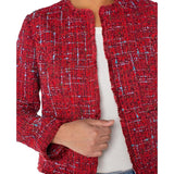 Liverpool Collarless Jacket W/ Frayed Edges