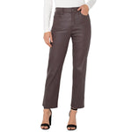 Liverpool Kennedy High Rise Crop Straight Coated Jeans in raisin at ooh la la! in Grapevine TX 76051