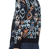 Liverpool Long Sleeve Crew Neck Dropped Shoulder Jacquard Sweater