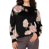 Liverpool Long Sleeve Crew Neck Dropped Shoulder Floral Sweater at ooh la la! in Grapevine TX 76051
