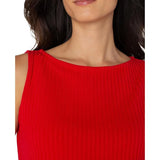 Liverpool Sleeveless High Boatneck Knit Top
