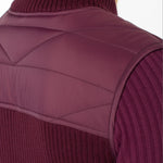 Liverpool Sleeveless Quilted Front Full Zip Sweater Vest in wine berry at ooh la la! in Grapevine TX 76051
