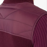 Liverpool Sleeveless Quilted Front Full Zip Sweater Vest in wine berry at ooh la la! in Grapevine TX 76051