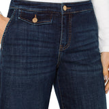 Liverpool Stride Wide Leg Jeans with Trouser Details