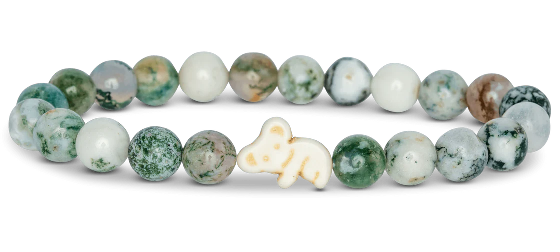 The Fahlo Lounge Bracelet - Koala in eucalyptus green at ooh la la! in Grapevine TX 76051