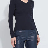 Lysse Adette V-Neck Ribbed Longsleeve