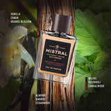 Mistral Bourbon Vanilla, Men's Eau de Parfum, French cologne for men, luxury men’s fragrance, long-lasting vanilla scent, Grasse perfume, masculine woodsy perfume. at ooh la la! in Grapevine TX 76051