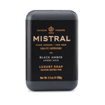 Mistral, Black Amber, Men Bar Soap, Luxury Soap, French-Crafted, Masculine Scent at ooh la la! in Grapevine TX 76051