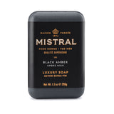 Mistral, Black Amber, Men Bar Soap, Luxury Soap, French-Crafted, Masculine Scent at ooh la la! in Grapevine TX 76051