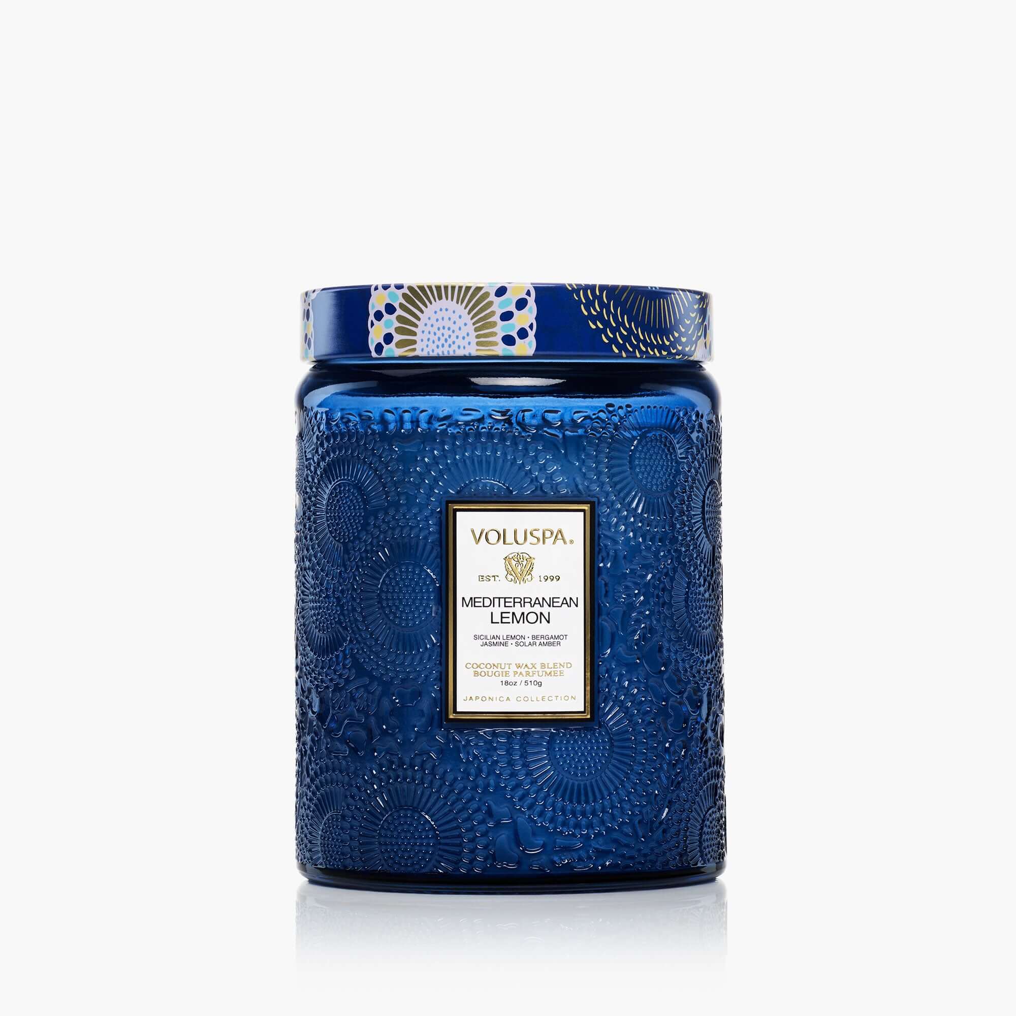 Voluspa Mediterranean Lemon 18 oz. Large Jar Candle at ooh la la! in Grapevine TX 76051
