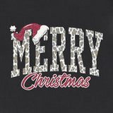 Leopard Merry Christmas Hat Sweatshirt in black at ooh la la! in Grapevine TX 76051