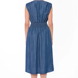 Velvet Heart Persa denim look Tencel™ Smocked Midi Dress | Murietta at ooh la la! in Grapevine TX 76051