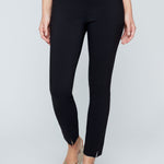 Black Renuar R1542, pull on ankle pants, women's slimming trousers, cigarette pants for work, comfortable dress pants, Renuar professional wear, stretch ankle pants. at ooh la la! in Grapevine TX 76051