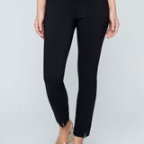 Black Renuar R1542, pull on ankle pants, women's slimming trousers, cigarette pants for work, comfortable dress pants, Renuar professional wear, stretch ankle pants. at ooh la la! in Grapevine TX 76051
