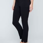 Black Renuar R1542, pull on ankle pants, women's slimming trousers, cigarette pants for work, comfortable dress pants, Renuar professional wear, stretch ankle pants. at ooh la la! in Grapevine TX 76051