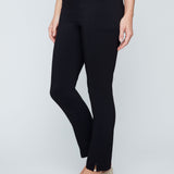 Black Renuar R1542, pull on ankle pants, women's slimming trousers, cigarette pants for work, comfortable dress pants, Renuar professional wear, stretch ankle pants. at ooh la la! in Grapevine TX 76051