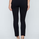 Black Renuar R1542, pull on ankle pants, women's slimming trousers, cigarette pants for work, comfortable dress pants, Renuar professional wear, stretch ankle pants. at ooh la la! in Grapevine TX 76051