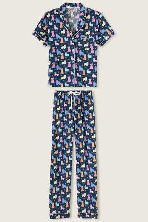 PJ Salvage Whimsy Dog PJ Set in navy at ooh la la! in Grapevine TX 76051