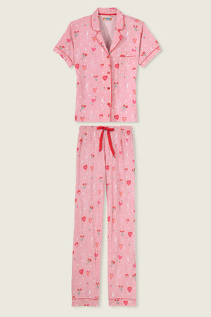 PJ Salvage Whimsy Tiger PJ Set in pink at ooh la la! in Grapevine TX 76051