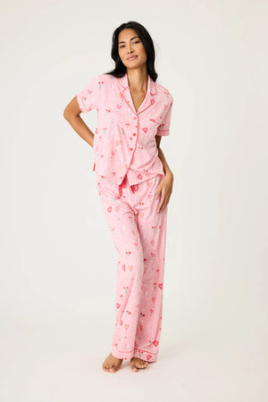 PJ Salvage Whimsy Tiger PJ Set in pink at ooh la la! in Grapevine TX 76051