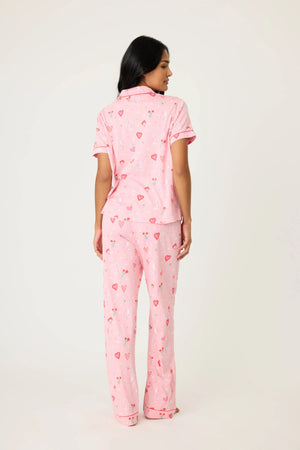 PJ Salvage Whimsy Tiger PJ Set in pink at ooh la la! in Grapevine TX 76051