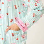 PJ Salvage Ma Cherie Cherry Print 3-Piece Print Flannel PJ Set at ooh la la! in Grapevine TX 76051