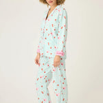 PJ Salvage Ma Cherie Cherry Print 3-Piece Print Flannel PJ Set at ooh la la! in Grapevine TX 76051