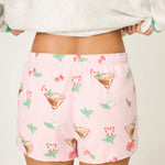 PJ Salvage Tini Time Drink Print Flannel Shorts at ooh la la! in Grapevine TX 76051