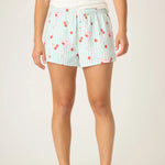 PJ Salvage Ma Cherie Cherry Print Flannel Shorts at ooh la la! in Grapevine TX 76051