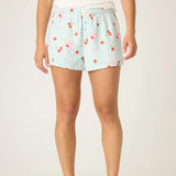 PJ Salvage Ma Cherie Cherry Print Flannel Shorts at ooh la la! in Grapevine TX 76051