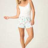 PJ Salvage Ma Cherie Cherry Print Flannel Shorts at ooh la la! in Grapevine TX 76051