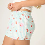 PJ Salvage Ma Cherie Cherry Print Flannel Shorts at ooh la la! in Grapevine TX 76051