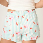 PJ Salvage Ma Cherie Cherry Print Flannel Shorts at ooh la la! in Grapevine TX 76051