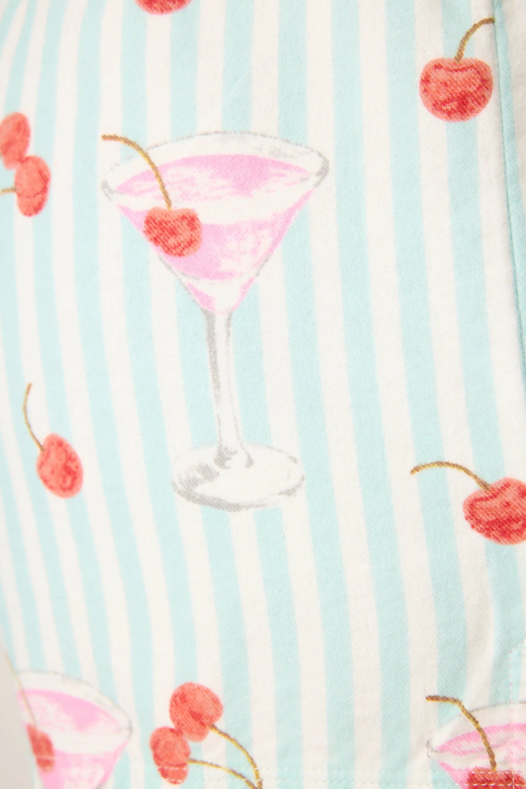 PJ Salvage Ma Cherie Cherry Print Flannel Shorts at ooh la la! in Grapevine TX 76051