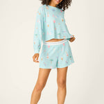 PJ Salvage Boyfriend Boxer Ornament Print Shorts Set at ooh la la! in Grapevine TX 76051