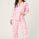 PJ Salvage Sweeter Than Sugar 3-Piece Candy Cane Print Flannel PJ Set at ooh la la! in Grapevine TX 76051