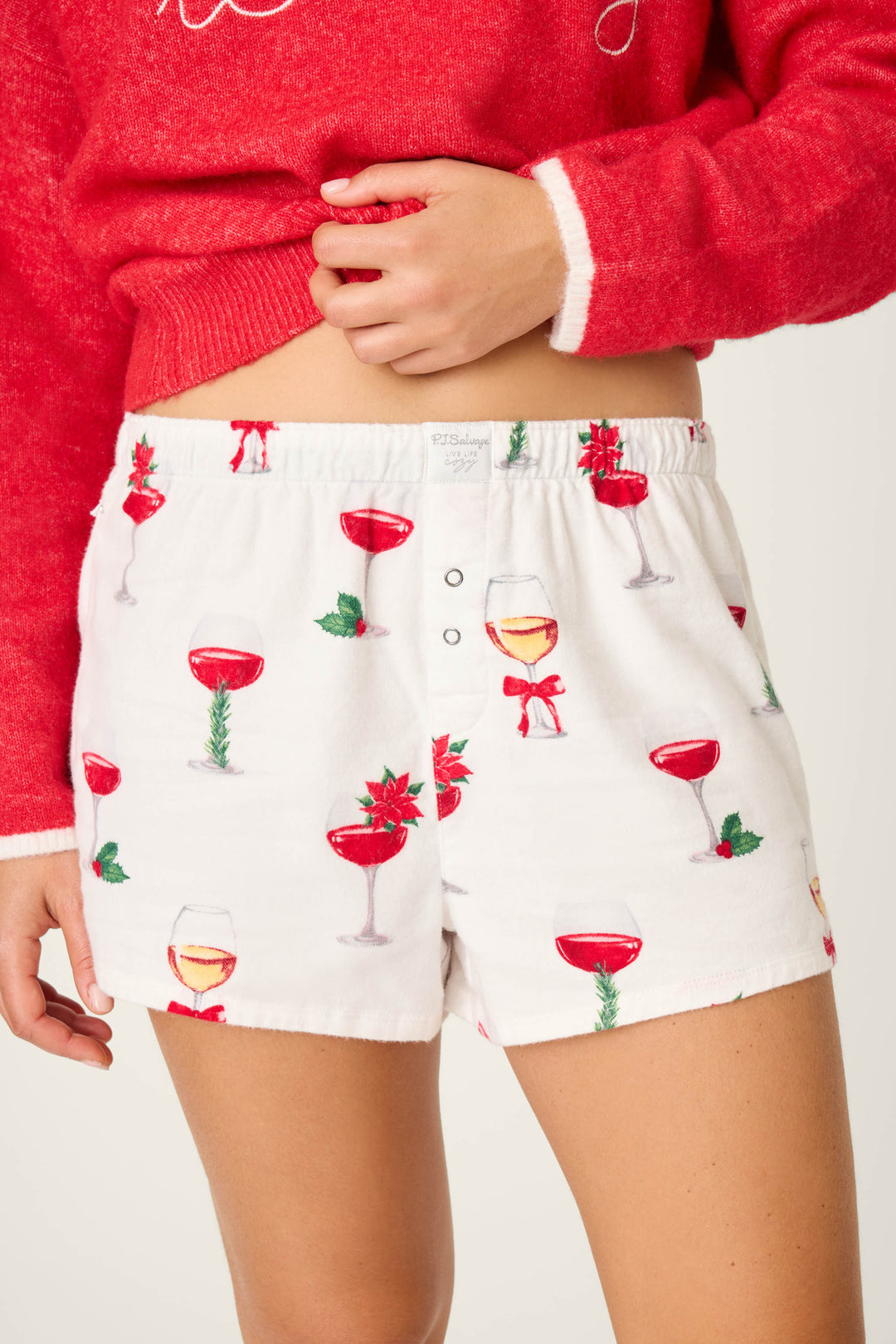 PJ Salvage Let's Get Toasty Flannel Shorts at ooh la la! in Grapevine TX 76051