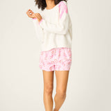 PJ Salvage Sweeter Than Sugar Candy Cane Print Flannel Shorts at ooh la la! in Grapevine TX 76051