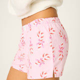 PJ Salvage Sweeter Than Sugar Candy Cane Print Flannel Shorts at ooh la la! in Grapevine TX 76051