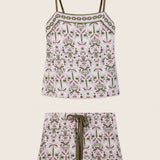 PJ Salvage Tiki Time Short PJ Set with tropical palm tree print cami and shorts