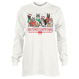 Christmas Dogs Santa Paws Long Sleeve Tee at ooh la la! in Grapevine TX 76051