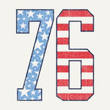 Seventy Six Tee, Patriotic T-shirt, Vintage Slub Tee, 100% Cotton Graphic Tee, 1776 American Shirt, USA Flag Tee, Textured Cotton Tee, American Spirit Apparel. at ooh la la! in Grapevine TX 76051