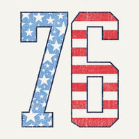 Seventy Six Tee, Patriotic T-shirt, Vintage Slub Tee, 100% Cotton Graphic Tee, 1776 American Shirt, USA Flag Tee, Textured Cotton Tee, American Spirit Apparel. at ooh la la! in Grapevine TX 76051