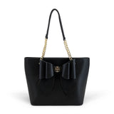 Aubrey bow tote in black, vegan leather handbag, large bow purse, designer tote bag, ethical fashion, Mother's Day gift for her, spring fashion accessories, spacious shoulder bag, black bow bag
ooh la la! in Grapevine TX 76051