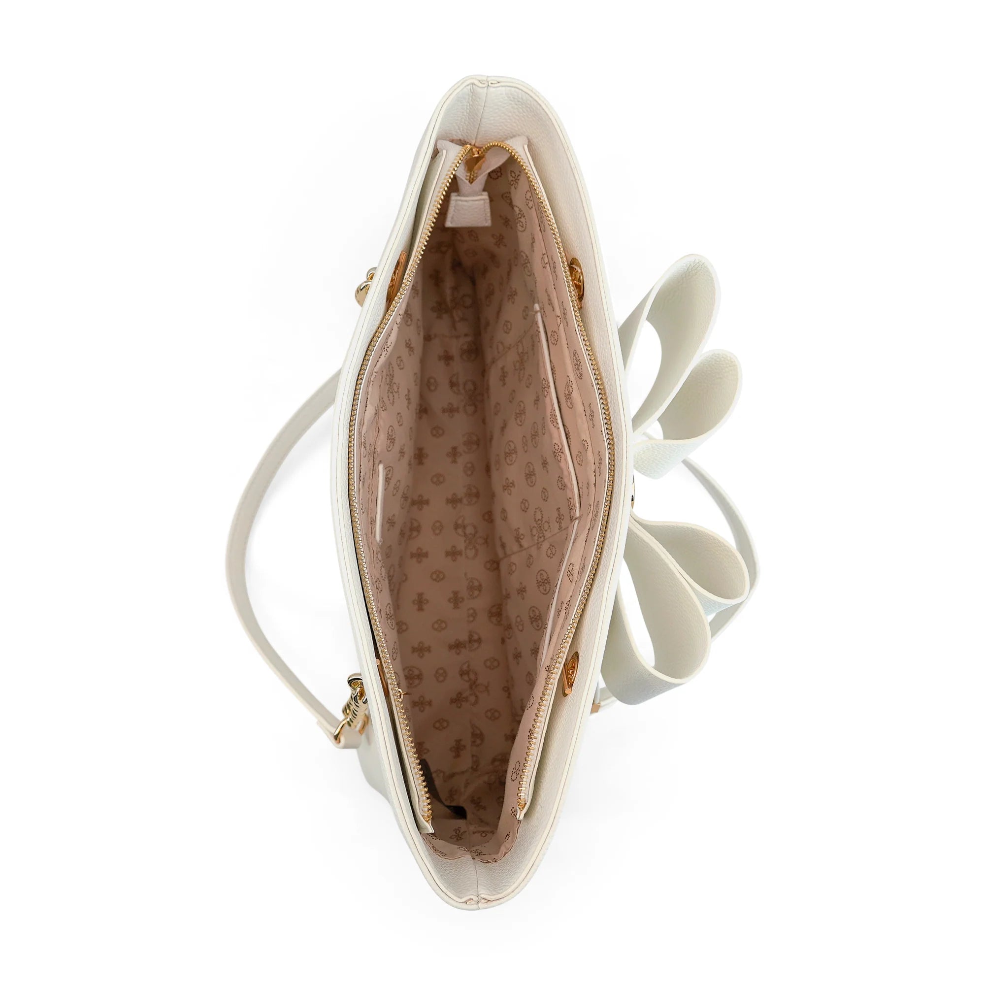 Aubrey bow tote in white, vegan leather handbag, large bow purse, designer tote bag, ethical fashion, Mother's Day gift for her, spring fashion accessories, spacious shoulder bag, white bow bag
ooh la la! in Grapevine TX 76051