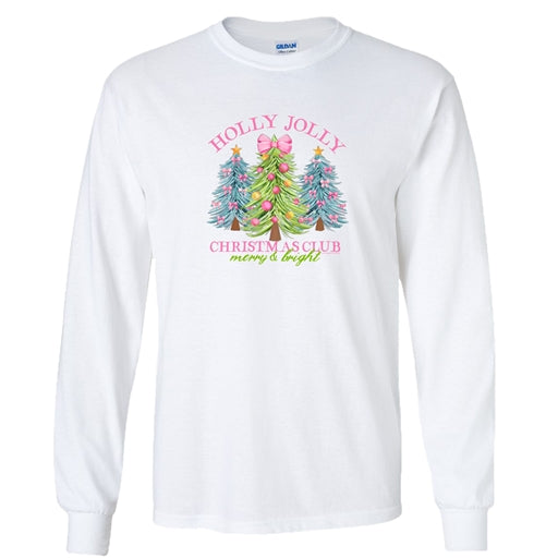Holly Jolly Christmas Club Long Sleeve Tee at ooh la la in Grapevine TX 76051