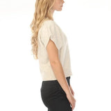 Rain + Rose Maribel Floral Knit Sweater in Oatmeal at ooh la la! in Grapevine TX 76051