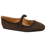 Corky's Layover chocolate brown suede Mary Jane flat with bow strap detail at ooh la la! in Grapevine TX 76051
